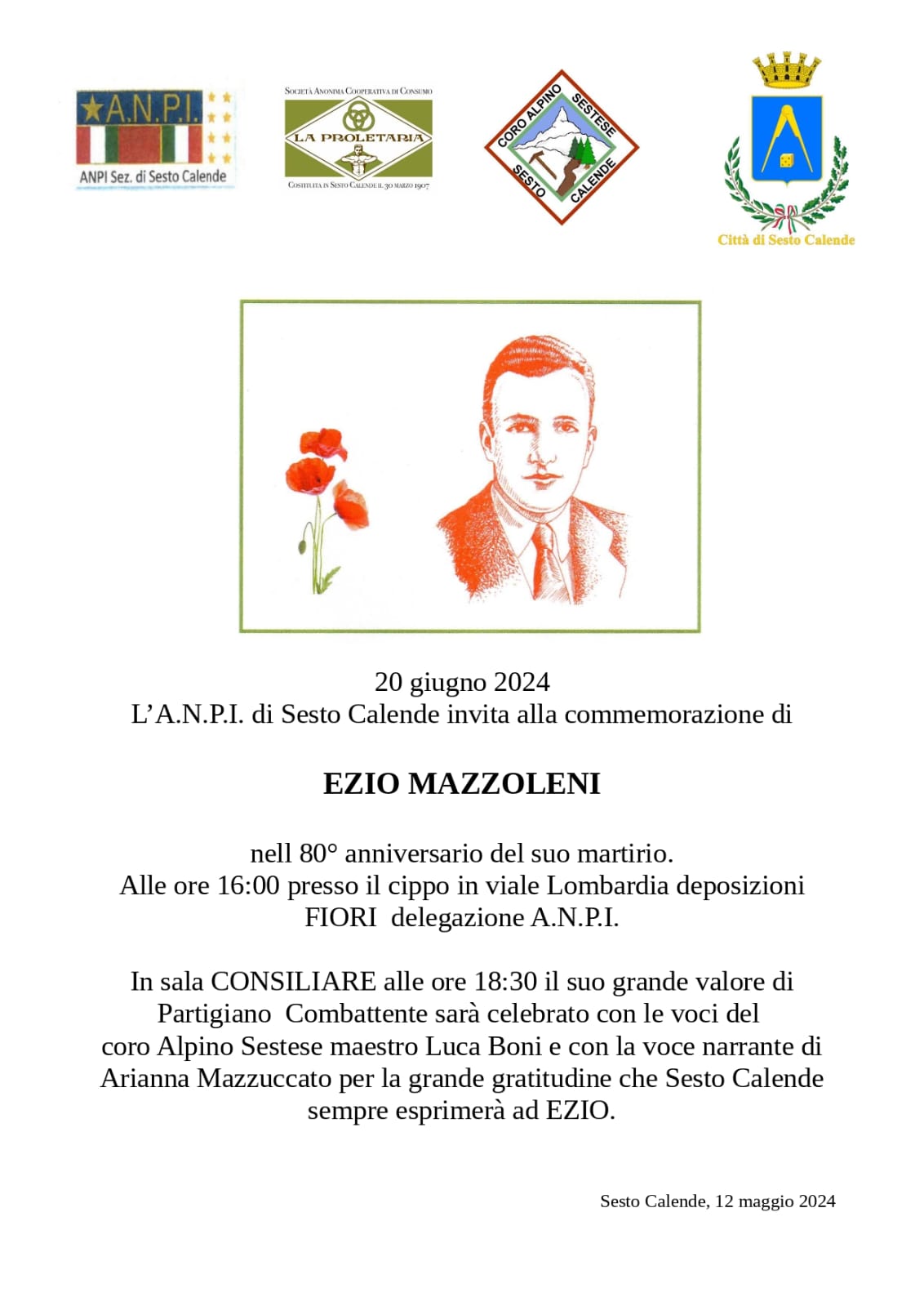 Scopri di più sull'articolo Commemorazione di Ezio Mazzoleni